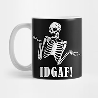 IDGAF sassy skelton Mug